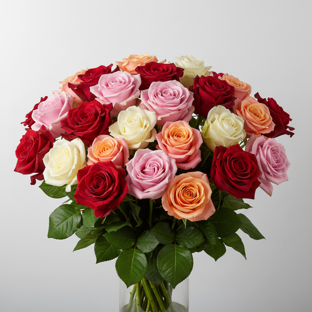 Роза Екв. микс 70см